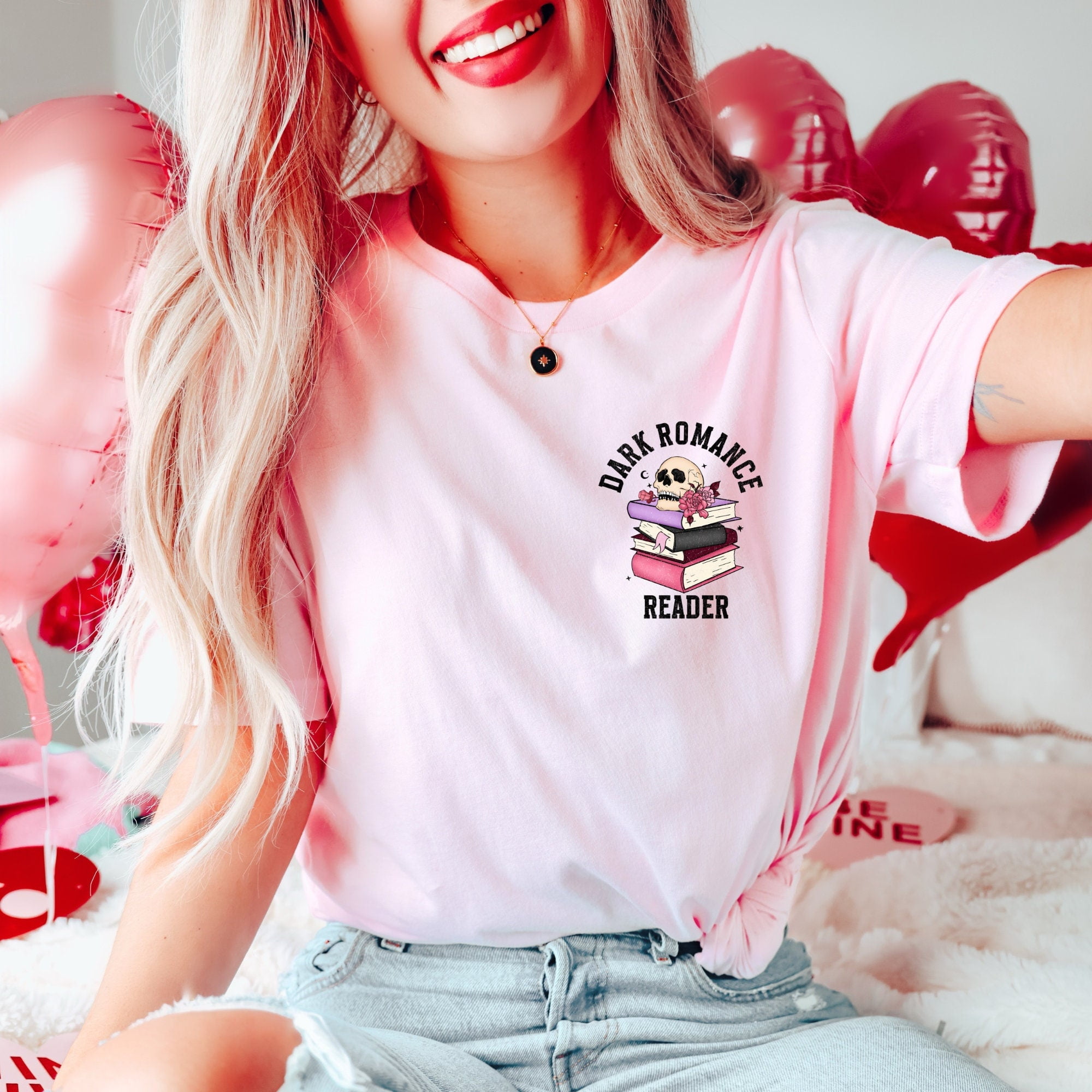 Dark Romance Reader Tee, Bookish Valentine Shirt, Book Lover Gift ...