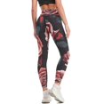 thumbnail image 1 of Dark Rose Red High Waisted Leggings for Women Regular & Plus - No See Through Tummy Control Cycling Workout Yoga Pants without Pockets L, 1 of 6