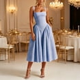 thumbnail image 1 of Dark Royal Blue Women Slip Off Shoulder Dresses Homecoming Dress for Women Backless Wedding Guest Formal Date Night Evening Gowns Dressy Goddess Fish Net Plaid 2026 M, 1 of 6