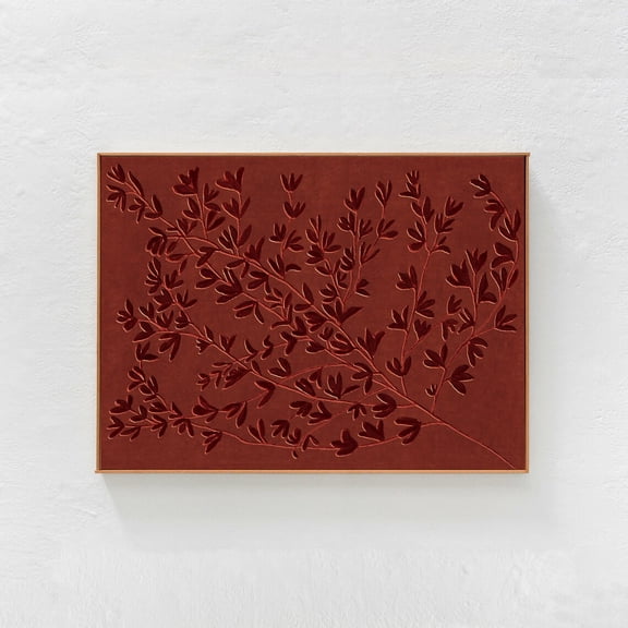 Dark Rust Orange Horizontal Print for Living Room Modern Bohemian Decor, Unframed Paper Print Size 8x12