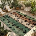 thumbnail image 1 of Dark Sage Green Brown Outdoor Rug for Patio/Deck/Porch, Non-Slip Large Area Rug 6 x 9 Ft, Farmhouse Dog Paw Vintage Indoor Outdoor Rugs Washable Area Rugs, Reversible Camping Rug Carpet Runner, 1 of 8