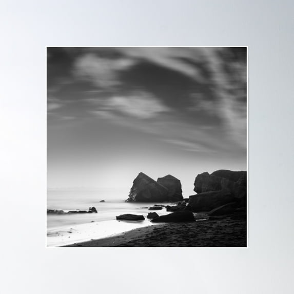 Dark Scape Poster Wall Art, Modern Wall Decor, 16x16 UNFRAMED