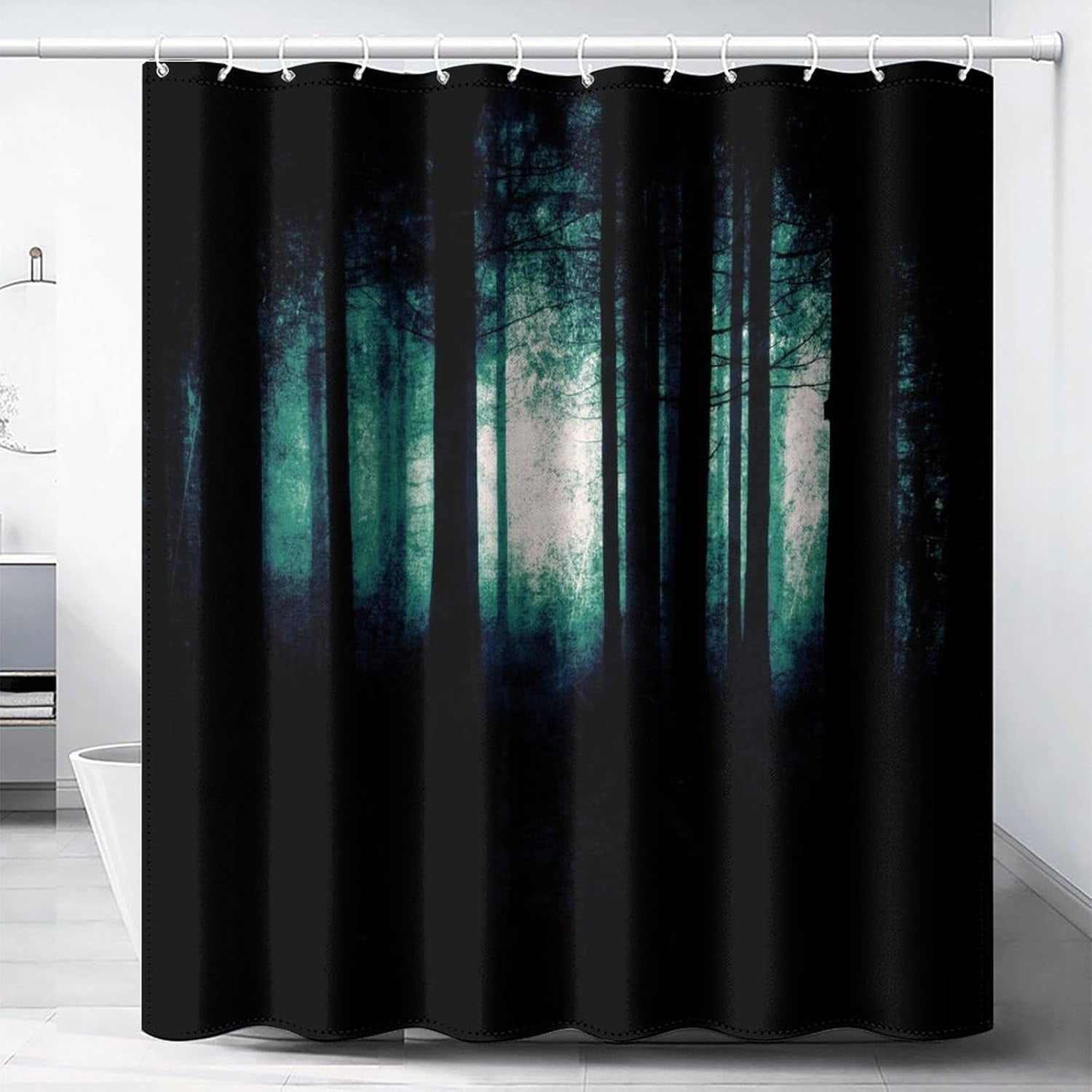 Dark Scary Forest Shower Curtain Gothic Style Horror Landscape, Halloween  Green Black Waterproof Fabric Bathroom Curtains Home Privacy Bath Decor  with 12 Hooks 72x72inch(183x183cm) - Walmart.com, image size:1500x1500