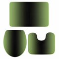 thumbnail image 1 of Dark Sea Green Black Ombre Bath Mat 3 Piece Bathroom Rug Set, Modern Gradient Abstract Art Non Slip Bath Rug Contour Mat and Toilet Lid Cover, Absorbent Shower Mats Soft Bath Rugs and Mats Sets, 1 of 8