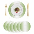 thumbnail image 1 of Dark Sea Green Ombre Round 15 Inch Placemats Set of 6, Modern Gradient Abstract Art HeatResistant Non Slip Place Mats for Dining Table, Wipeable Braided Kitchen Table Mats for Housewarming, 1 of 9
