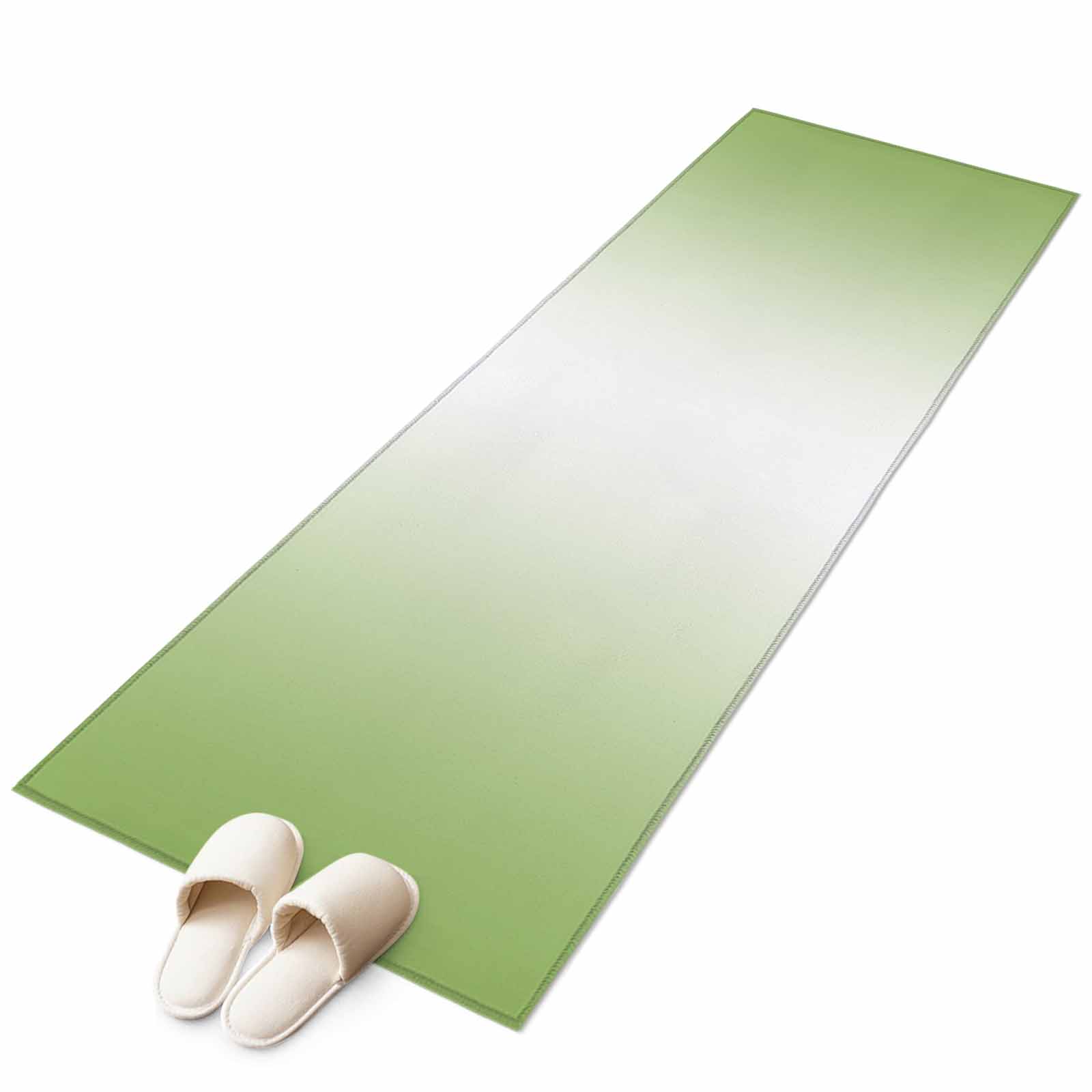 Dark Sea Green Ombre Runner Rug 2x6 FT, Non Slip Hallway Carpet, Modern ...