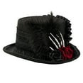 thumbnail image 1 of Dark Series Theme Top Hat Wool Skeleton Flower Design Tall Hat For Cosplay Enthusiasts And Theater Stage Performances, 1 of 11