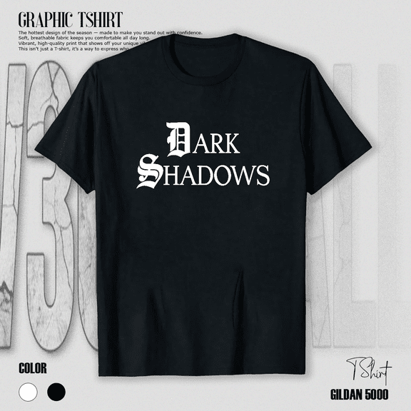 Dark Shadows Black Horror Soap Opera Vintage Gothic Style Unisex T-Shirt V17368, up to size 5XL