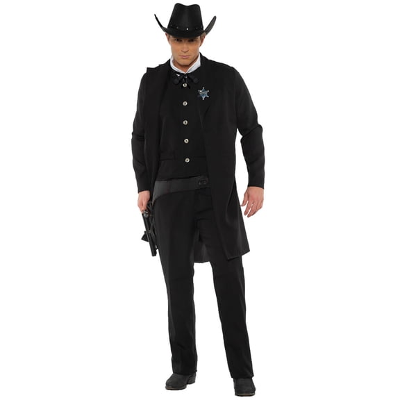 Underwraps Men's Western Dark Sheriff Wild West