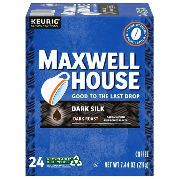 Dark Silk Dark Roast Keurig K-Cup Coffee Pods, 24 Ct Box