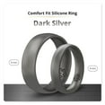 thumbnail image 1 of Dark Silver Breathable Silicone Ring For Men and Women 4mm Bandwidth, 1 of 6