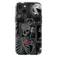 thumbnail image 1 of Dark Skeleton & Lightning Heartbeat Dual Layer Phone Case for iPhone 16 15 14 13 12 11 Pro Plus Mini, Halloween Phone Cover – Gothic Moody Aesthetic Gift Cover, 1 of 6