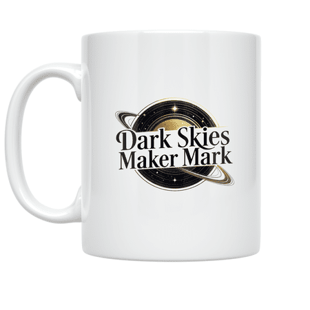 Dark Skies Maker Mark Design - Stargazer Enthusiast - 11 oz Ceramic Coffee Mug