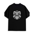 thumbnail image 1 of Greenink Dark Skull Crest mens 180G Cotton black Casual Unisex Shirt Crewneck tshirts Funny Unisex Shirt Short Sleeve tshirts Classic Unisex Shirt Crewneck tshirts, 1 of 7