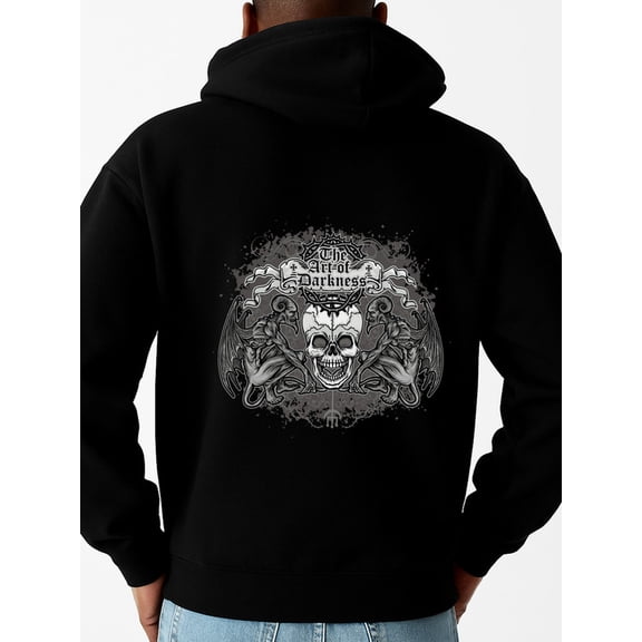 Dark Skull Hoodie hoodies skeleton men regular fit black Casual Outdoor Jogging & Fitness Training Pullover, Regular Fit, Hooded Design, Comfortable Pullover autumn 3d idk