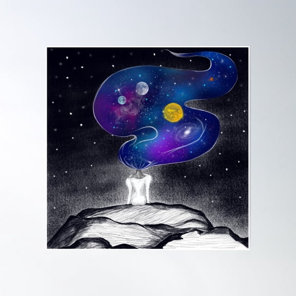 Dark Sky 2 Poster Wall Art, Modern Wall Decor, 16x16 UNFRAMED