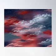 Dark Sky Poster Wall Art, Modern Wall Decor, 8x12 UNFRAMED