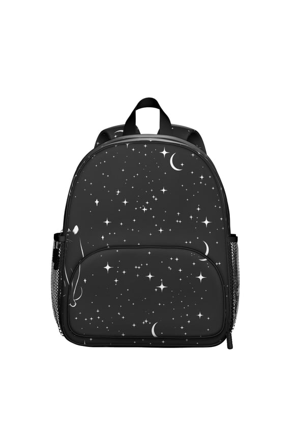 Dark Sky Student Backpack – Gothic Celestial Moon And Star Steampunk Lunar Eclipse Cosmic Astral Solar Elements Print