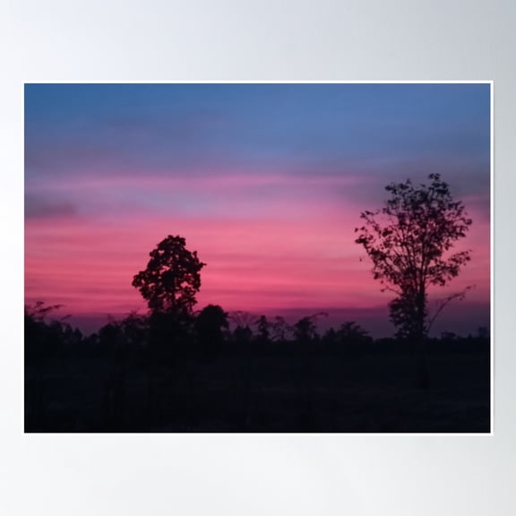 Dark Sky Sunset Sunrise Poster Wall Art, Modern Wall Decor, 24x36 UNFRAMED