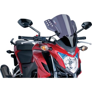 Smoke Windscreen Windshield For Kawasaki Z125 / Z125 Pro (2016-2021) – Heavy Duty PVC, Reduces Wind, Includes Screws