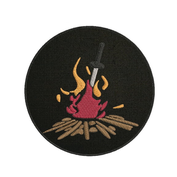 Dark Souls Solarus Embroidered Patch Iron-On Applique, Cosplay Vest Clothing Badge Back Packs Uniform, Geeks & Gamers, Cryptid, Anime, Cartoon, Grim Dark Retro Gaming DIY