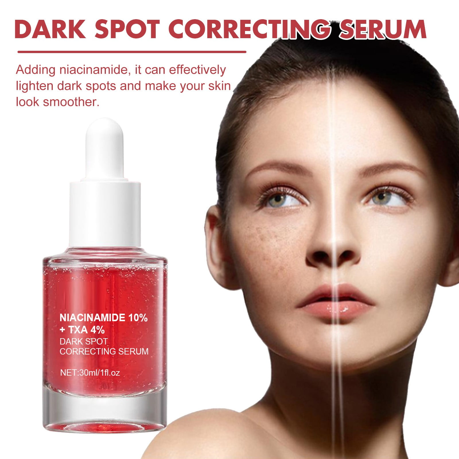 Dark Spot Correcting Serum, 10 Niacinamide+ 4 Tranexamic Acid Serum,for Acne Marks, Acne Scars
