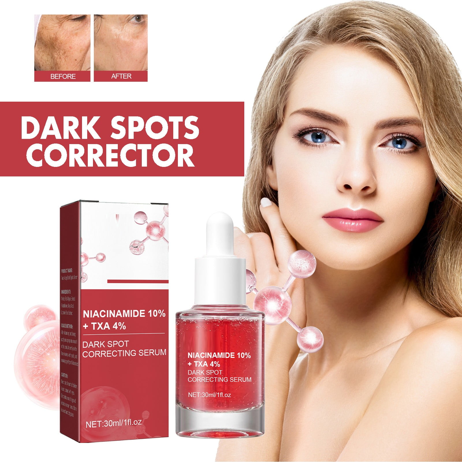 Dark Spot Correcting Serum, Brightening Skin, 10% Niacinamide+ 4% ...