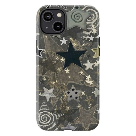 Dark Starry Night Phone Case, Cosmic Galaxy Stars Aesthetic Protective Cover for iPhone 16 15 14 13 12 11 Pro Max Plus Mini