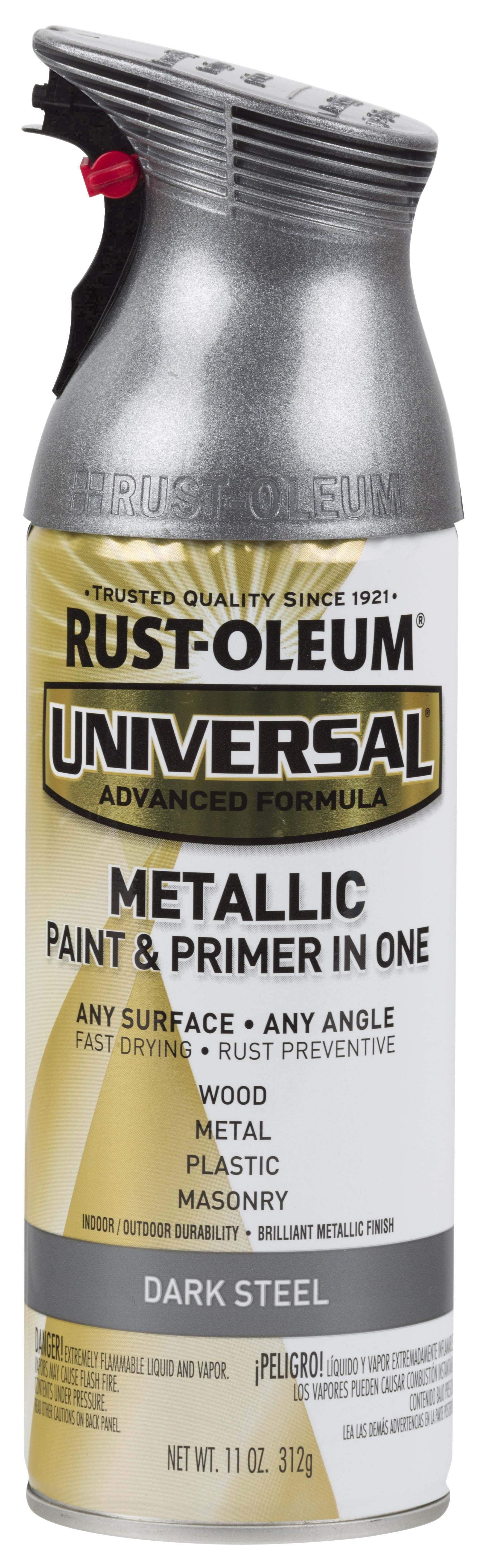 Dark Steel Rust Oleum Universal All Surface Interior Exterior Metallic Spray Paint 11 oz Walmart