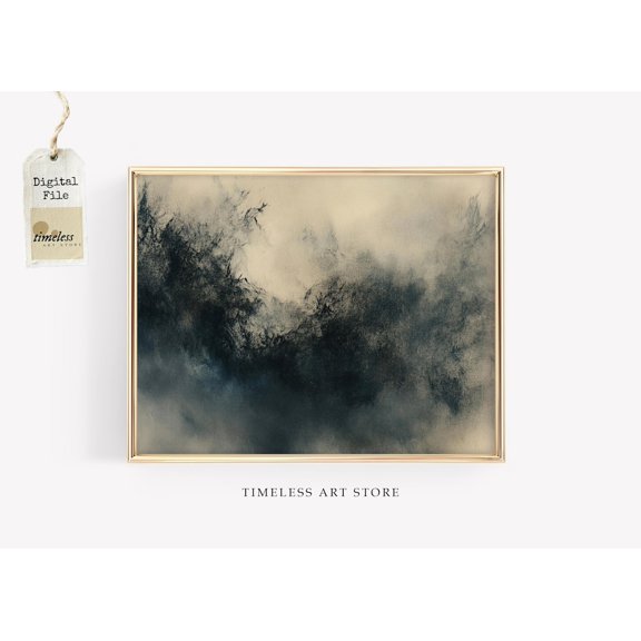 Dark Storm Abstract Poster, Unframed Paper Poster 8x10in