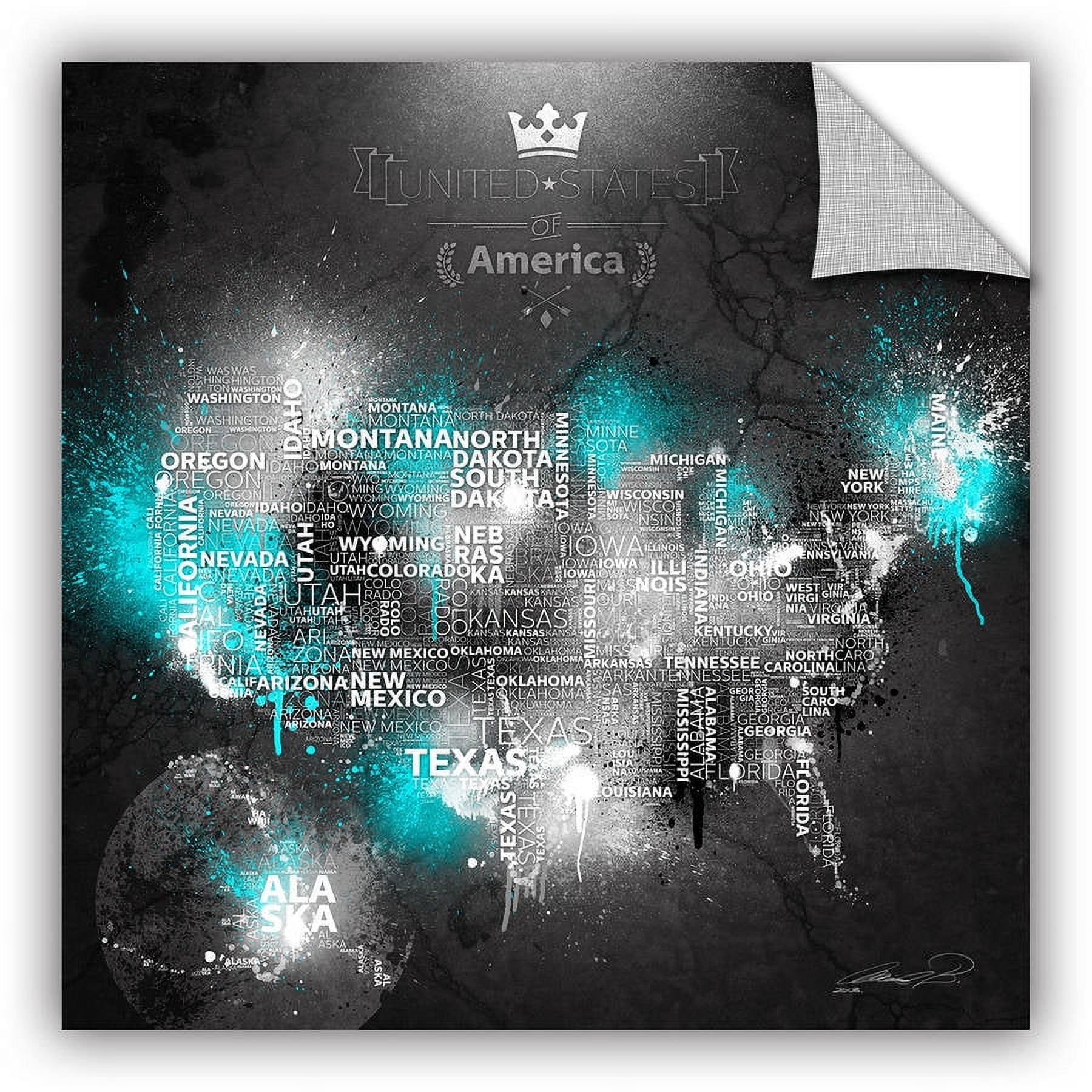 'Dark Storm: Ice' Removable Wall Art Mural