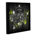 thumbnail image 1 of Dark Storm: Lime Green' Gallery Wrapped Floater-framed Canvas Art Print, 1 of 1