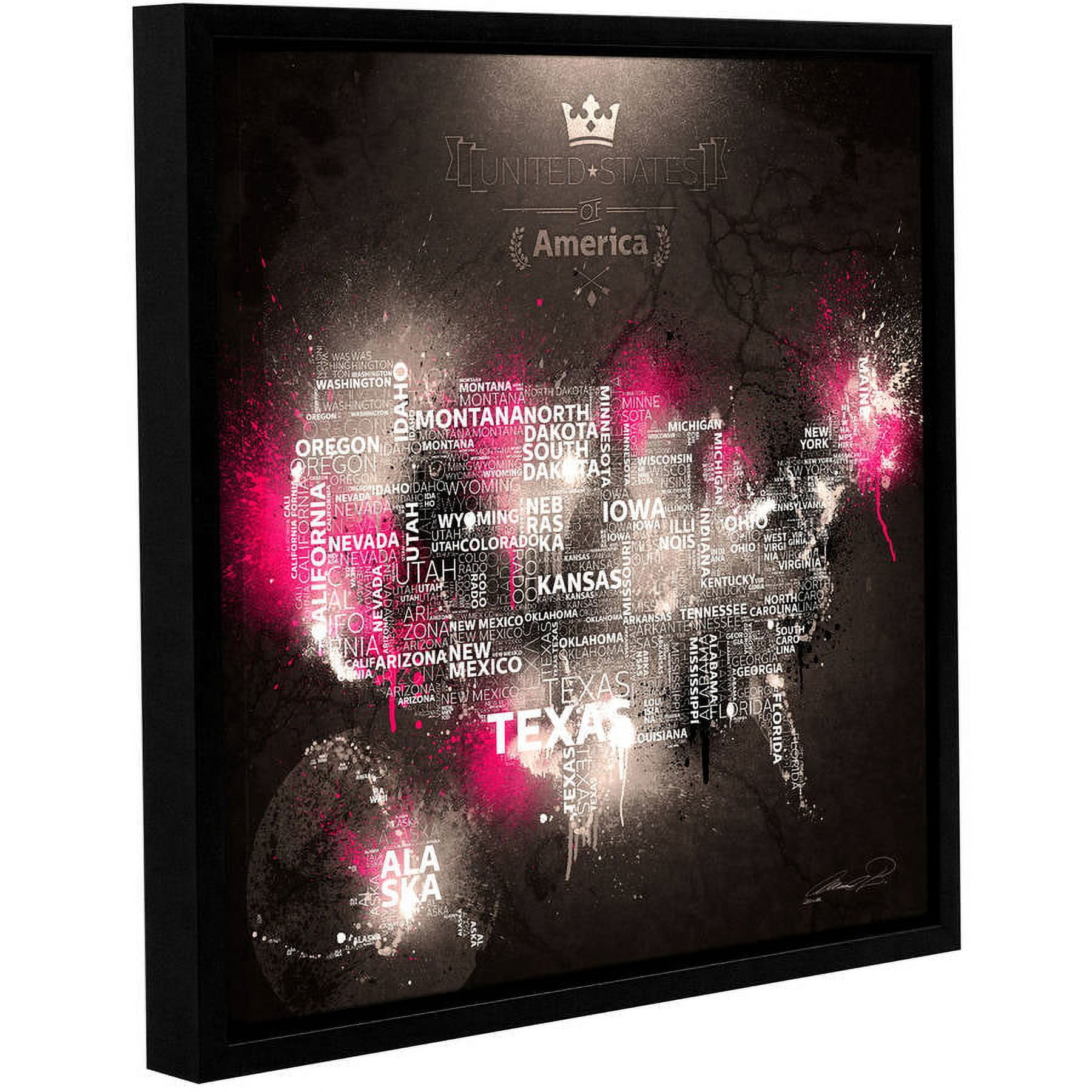 Dark Storm: Pinky' Gallery Wrapped Floater-framed Canvas Art Print
