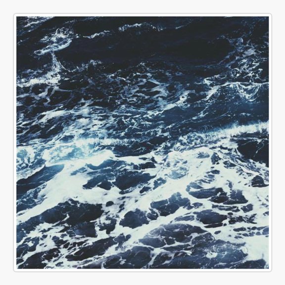 Dark Stormy Ocean Pattern Vinyl Decal Sticker