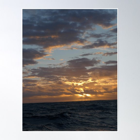 Dark Sunset In The Evening Poster Wall Art, Modern Wall Decor, 12x18 UNFRAMED