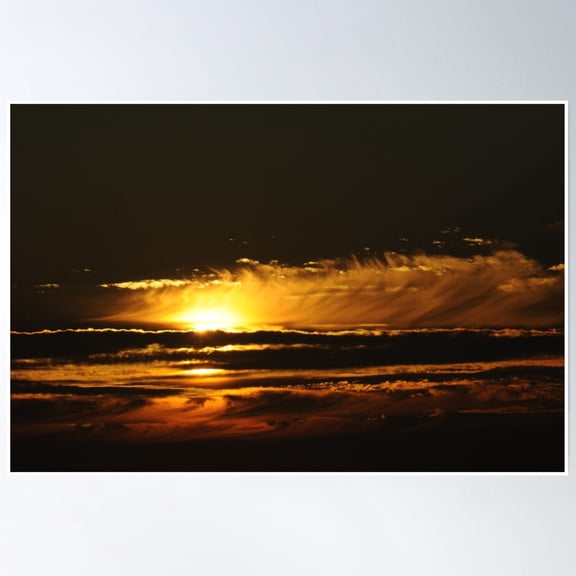 Dark Sunset Poster Wall Art, Modern Wall Decor, 12x18 UNFRAMED