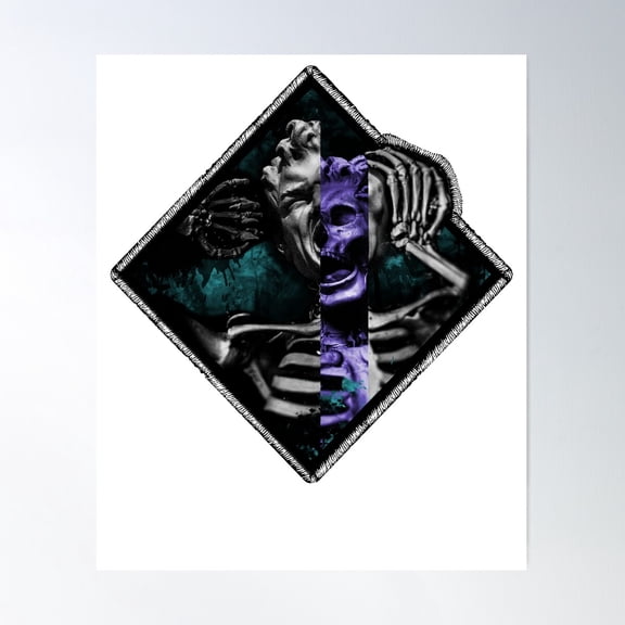 Dark Surreal Skull Art – Gothic & Horror Design Poster Wall Art, Modern Wall Decor For Living Room Bedroom, 12x18 UNFRAMED