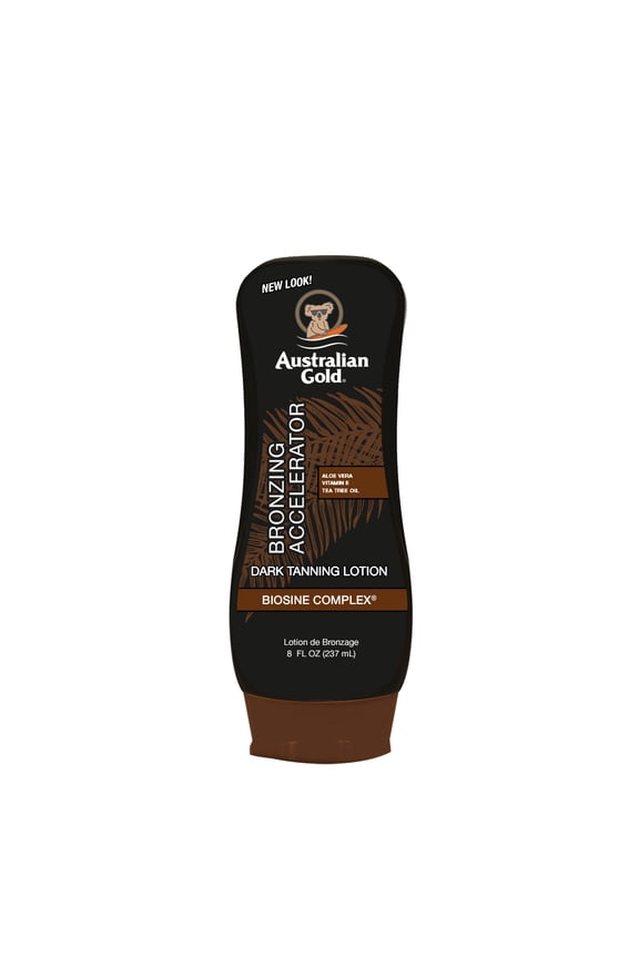 Dark Tanning Accelerator Lotion with Instant Bronzer Australian Gold, 8 fl oz