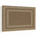Dark Taupe Border Canvas Wall Art, Neutral Minimalist Concentric Square ...