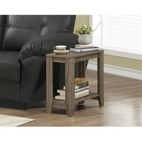 Dark Taupe Reclaimed-Look Accent Side Table