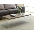 thumbnail image 1 of Dark Taupe Reclaimed-Look - Tempered Glass Cocktail Table, 1 of 1