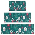 thumbnail image 1 of Dark Teal Christmas Village Pattern Kitchen Rugs Sets Of 3,Kitchen Runner Rugs Non Skid Washable,Decorative Kitchen Floor Mats for Kitchen,Sink,Laundry,17"x30"+ 17"x47" + 17"x59", 1 of 6