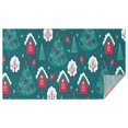 thumbnail image 1 of Dark Teal Christmas Village Pattern Rectangle Tablecloth 60"x102",Waterproof Polyester Rectangle Table Cloth, Wipeable Spillproof Polyester Tablecloth for Dining, Camping, Indoor and Outdoor, 1 of 6