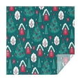 thumbnail image 1 of Dark Teal Christmas Village Pattern Square Tablecloth,Waterproof Square Table Cover,Wipeable Spillproof Washable Table Cover for Home Kitchen Party Decor 42"X42"(107x107cm), 1 of 6