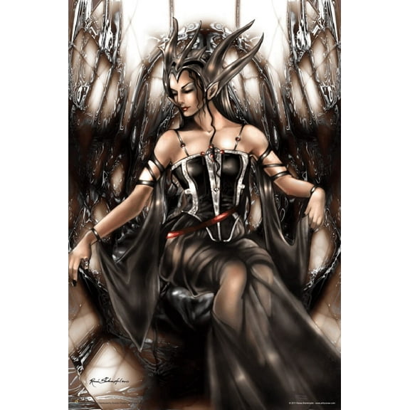 Dark Thoughts by Renee Biertempfel Fantasy Art Print Laminated Poster - 24.5" x 36.5"