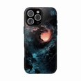 Dark Tornado Vortex Deep Blue Abstract Phone Case for iPhone 11 12 13 ...