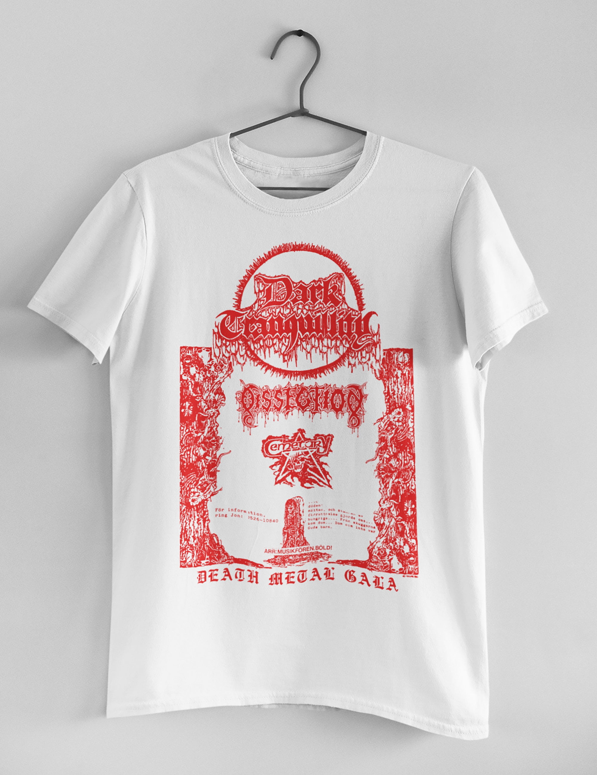 Dark Tranquility and Dissection Show Flyer Unisex TShirt Concert