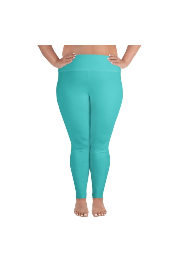 Dark Turquoise, Turquoise Plus Size Leggings, Turquoise Leggings for Plus Size, Big Size Turquoise Leggings, Turquoise Leggings for Big Women