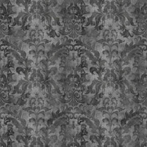 Dark Urban Concrete Damask Wallpaper