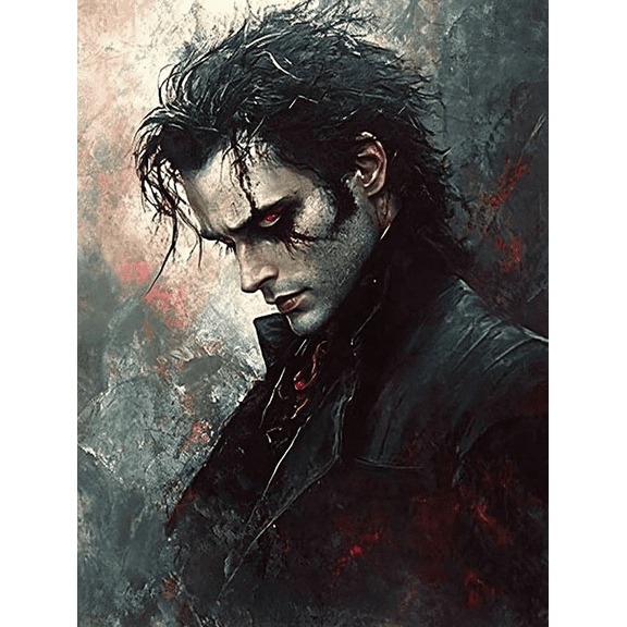 Dark Vampire Portrait Art Decorative Painting/Canvas Art Suitable for Decorating Living Room Hallway and Entryway